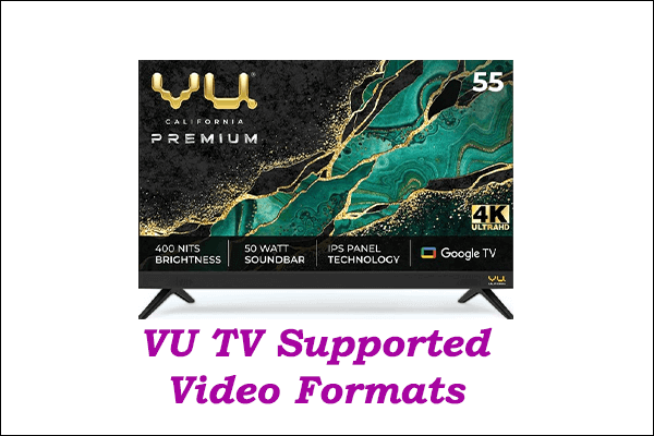 Convert USB Videos to VU TV Supported Formats