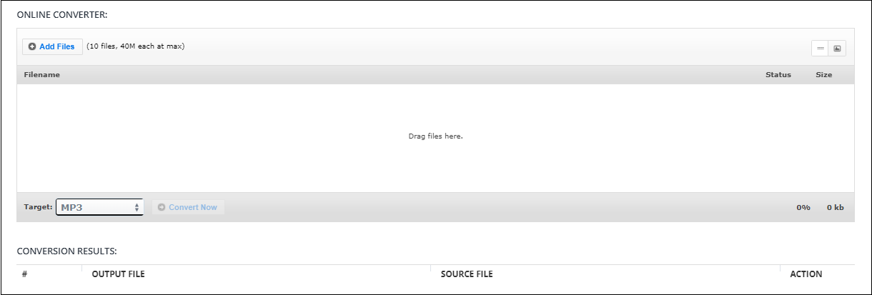 Select MP3 as the output format from the drop-down list of Target