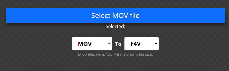 click Select MOV file in the FileProInfo’s MOV to F4V converter to load the target video