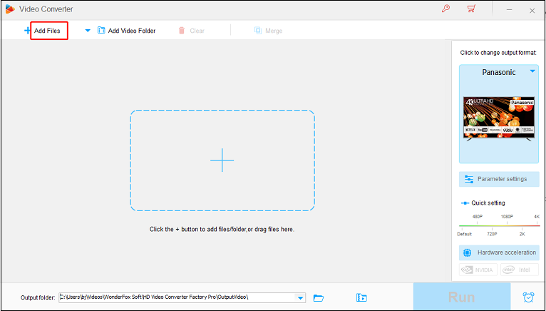 Click the Add Files button to import your XAVC file