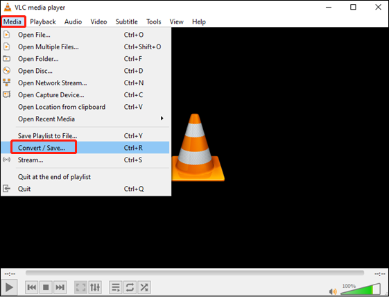 The main interface of VLC Media Player