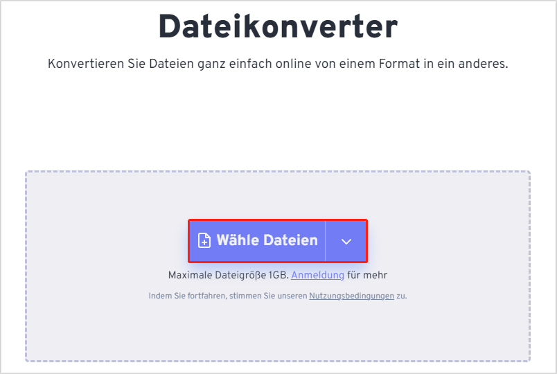 Wähle Dateien