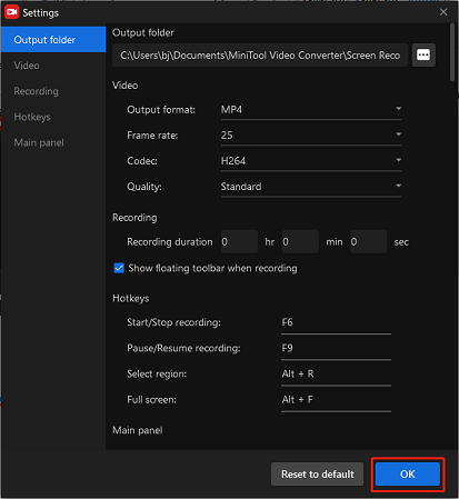 Customize some parameters in MiniTool Video Converter to record Naraka Bladepoint gameplay