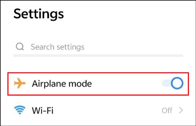 Turn on the Airplane mode of your phone