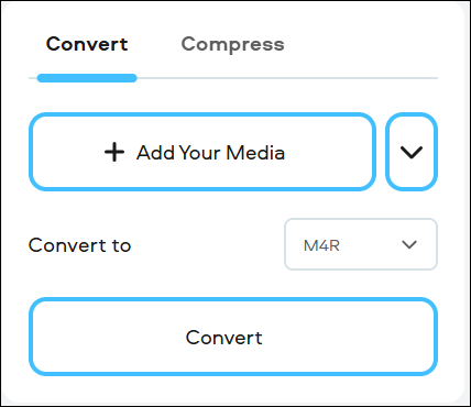 The MOV to M4R conversion page of Movavi Video Converter