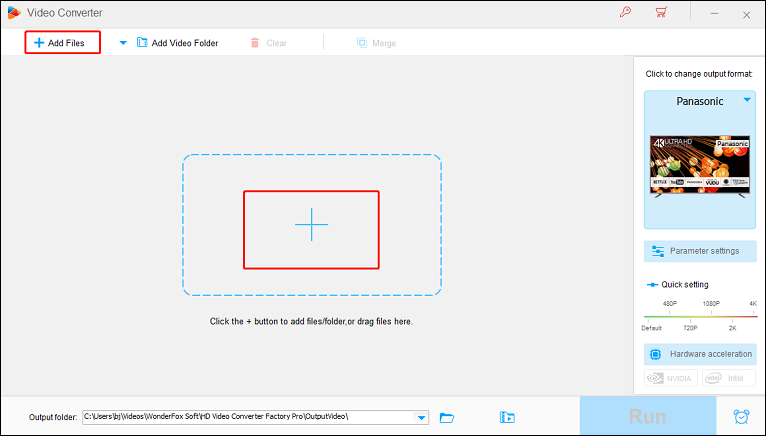 Click the Add Files button to import the target file for format conversion in WonderFox HD Video Converter Factory Pro