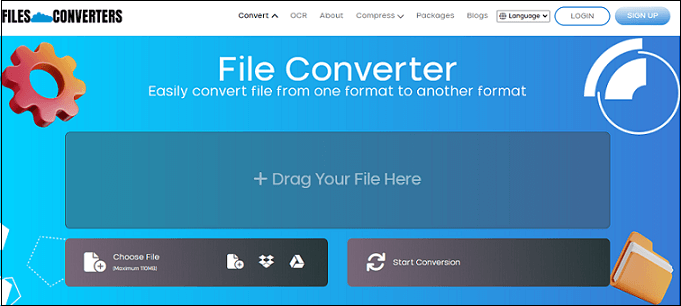 The interface of Files Converters