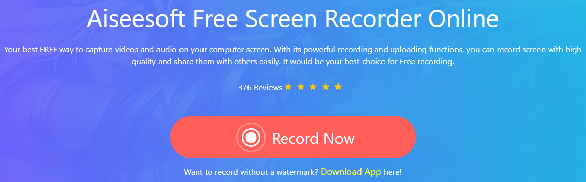 Click Record Now in Aiseesoft Free Online Screen Recorder to download Aiseesoft Launcher