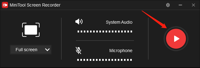 Click on the Record button in MiniTool Screen Recorder to begin the recording of GCFLearnFree videos