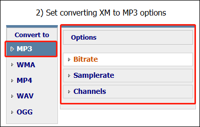 Expand the options to customize your converted file