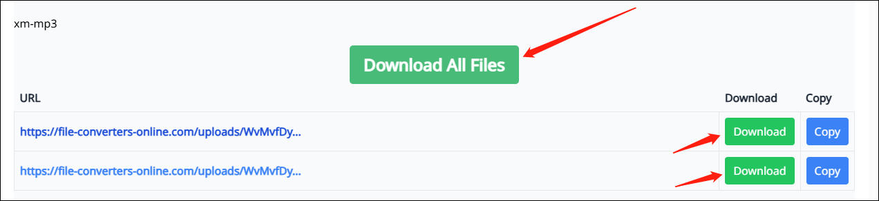 Click on the Download All Files or Download button to download and check your converted files