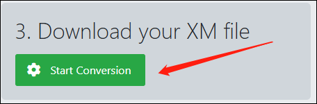 Click on the Start Conversion button to start converting MP3 to XM