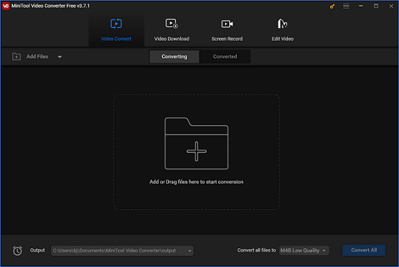 The main interface of MiniTool Video Converter