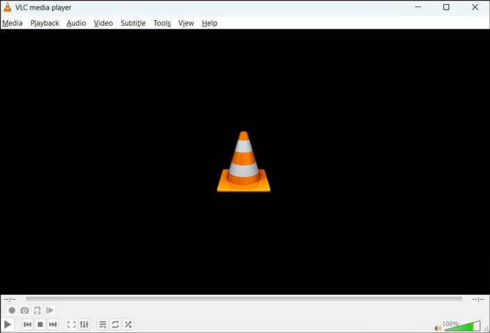 The main interface of VLC Media Player