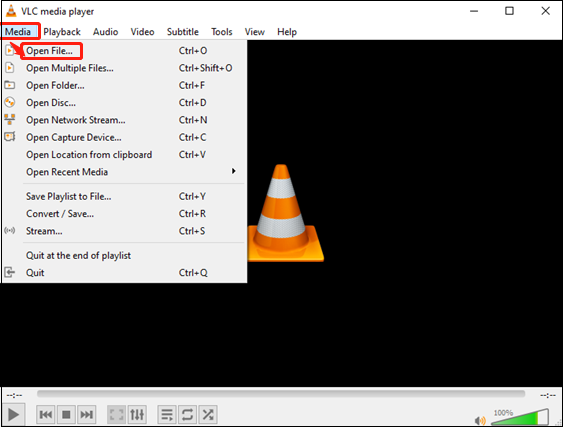 Open the M4B file for playback in VLC Media Player