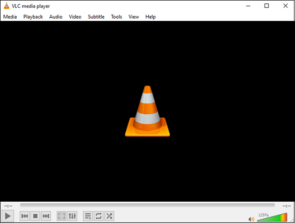 The main interface of VLC