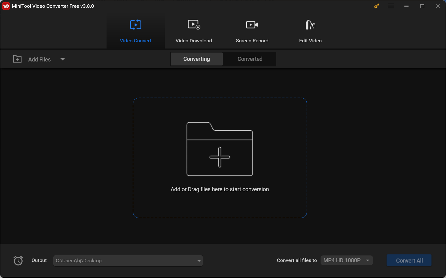 The main interface of MiniTool Video Converter