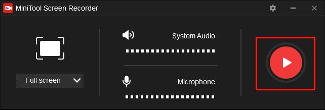 Click on the Record button in MiniTool Screen Recorder to begin recording JioMeet call