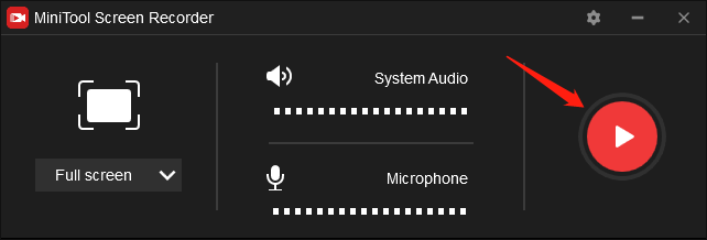 Click on the Record button in MiniTool Screen Recorder to begin to record a Paltalk call