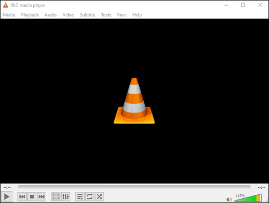 The main interface of VLC Media Player