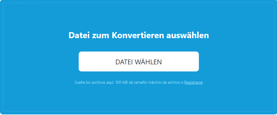 Oberfläche von OnlineConvertFree