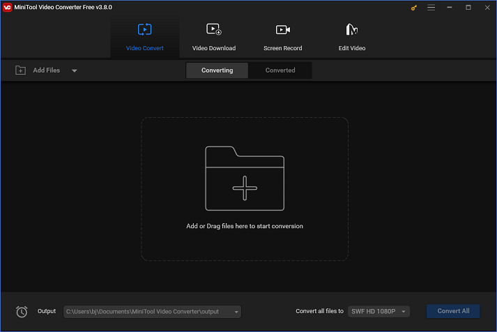 The main interface of MiniTool Video Converter