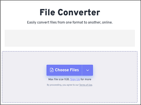 The interface of FreeConvert