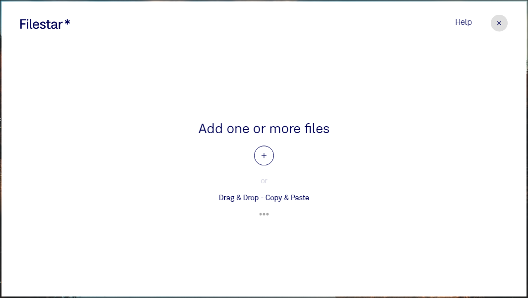 The main interface of Filestar