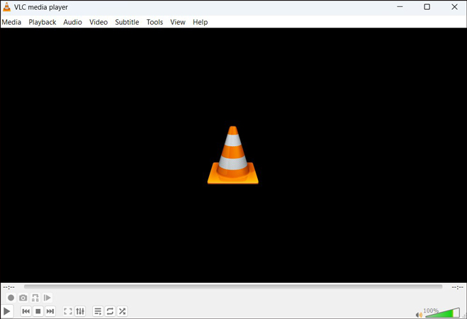 The main interface of VLC Media Player