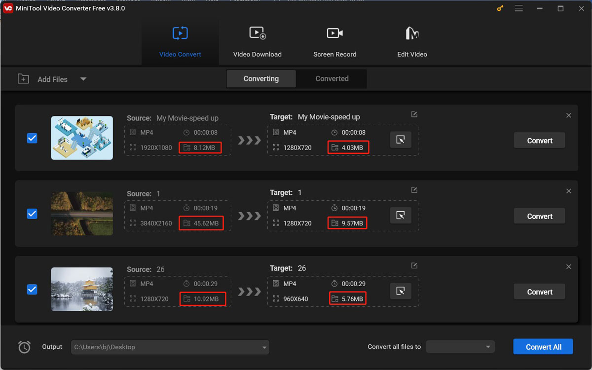 The main interface of MiniTool Video Converter