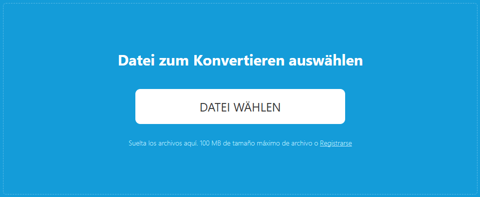 MKV-Datei auf OnlineConvertFree hochladen, indem Sie auf „DATEI WÄHLEN“ klicken