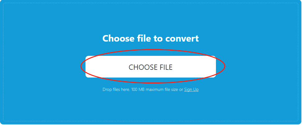 Click on CHOOSE FILE in OnlineConvertFree to upload your MP3 files