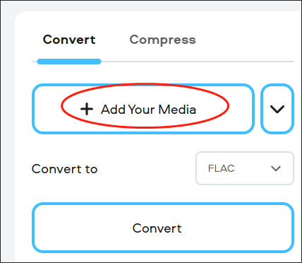 Click on Add Your Media in Movavi Video Converter to import your TTA file