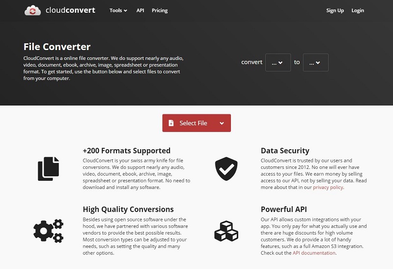 CloudConvertでWebMファイルをオンラインで変換する