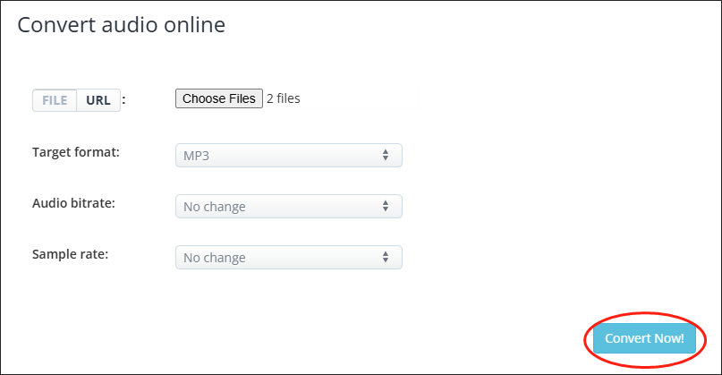 Click on the Convert Now button in Aconvert to begin the conversion from AWB to MP3