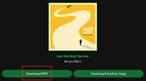 Click the Download MP3 option in Spotify Downloader to save the file to the local folder