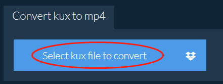 Click on Select kux file to convert in ezyZip to upload your KUX file