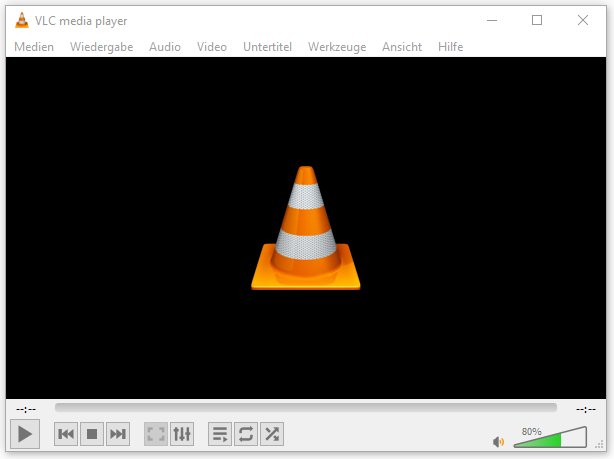 Oberfläche von VLC media player