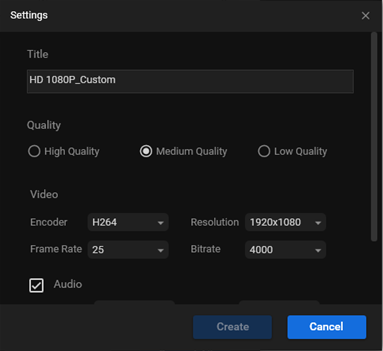 Change some settings in the Settings window for format conversion in MiniTool Video Converter