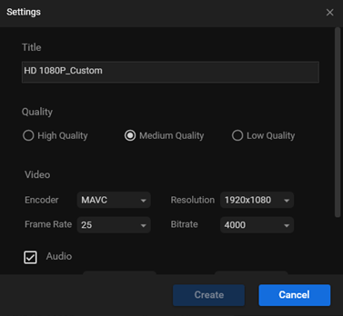 Change some settings in the Settings window for format conversion in MiniTool Video Converter