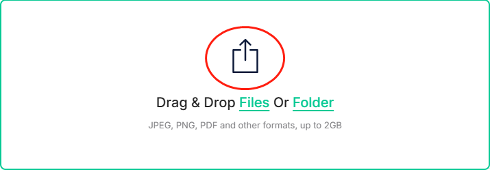 Click on the uploading icon in dragdropdo to upload your THP file