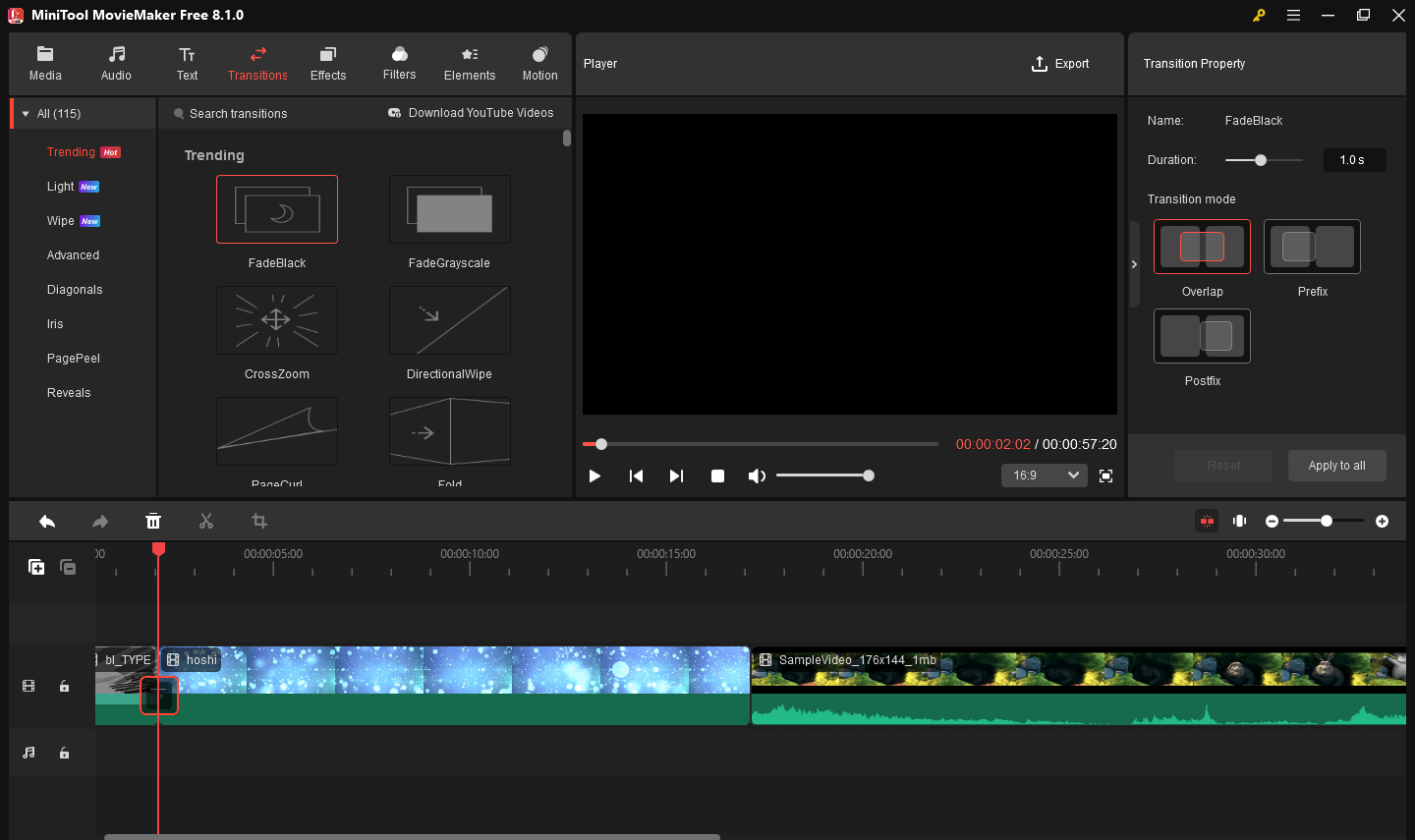 MiniTool MovieMakerでVOBファイルを編集して変換する