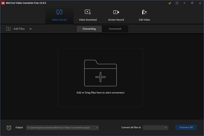 The interface of MiniTool Video Converter