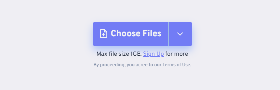 Click Choose Files to load the target M2TS file