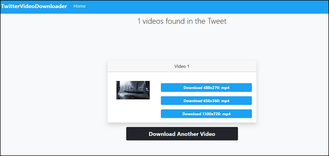 Choose a desired preset in Twitter Video Downloader for downloading