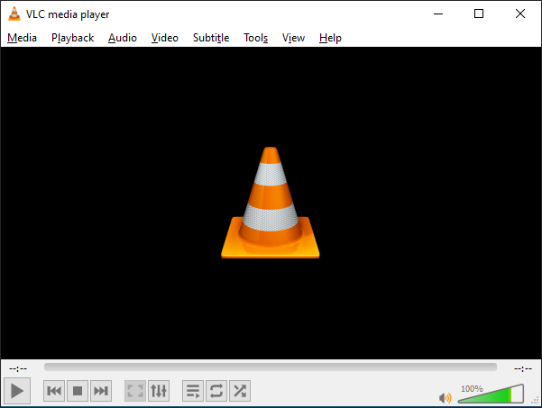 The user interface of the VLC media player