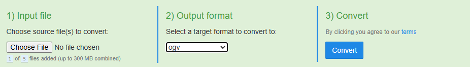 Click Convert to convert M4V to OGV