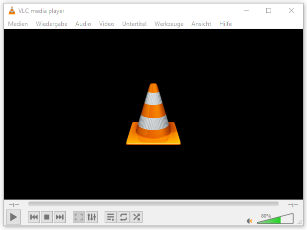 Oberfläche von VLC Media Player