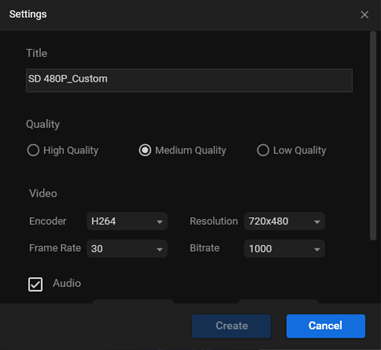 Customize some parameters in MiniTool Video Converter for compressing