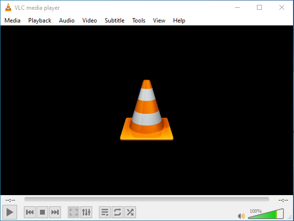 The user interface of VLC